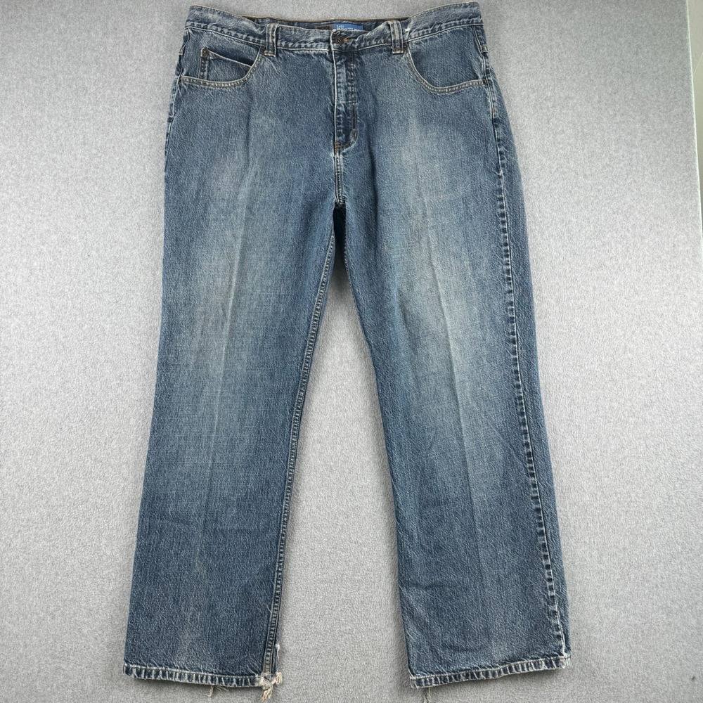 Vintage Anchor Blue Jeans Mens 40x32 Blue Easy Bootleg Bootcut Denim 100% Cotton